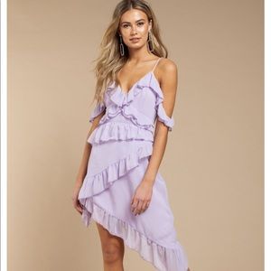 Tobi lavender ruffle dress